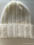 crochet ribbed beanie (solid color)