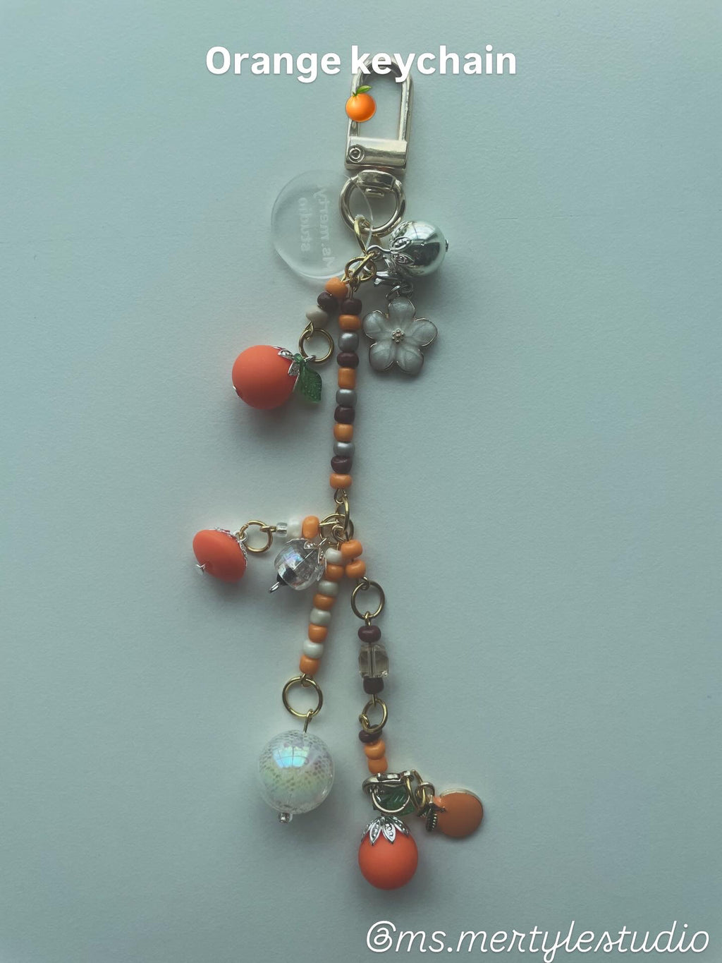 orange bag keychain