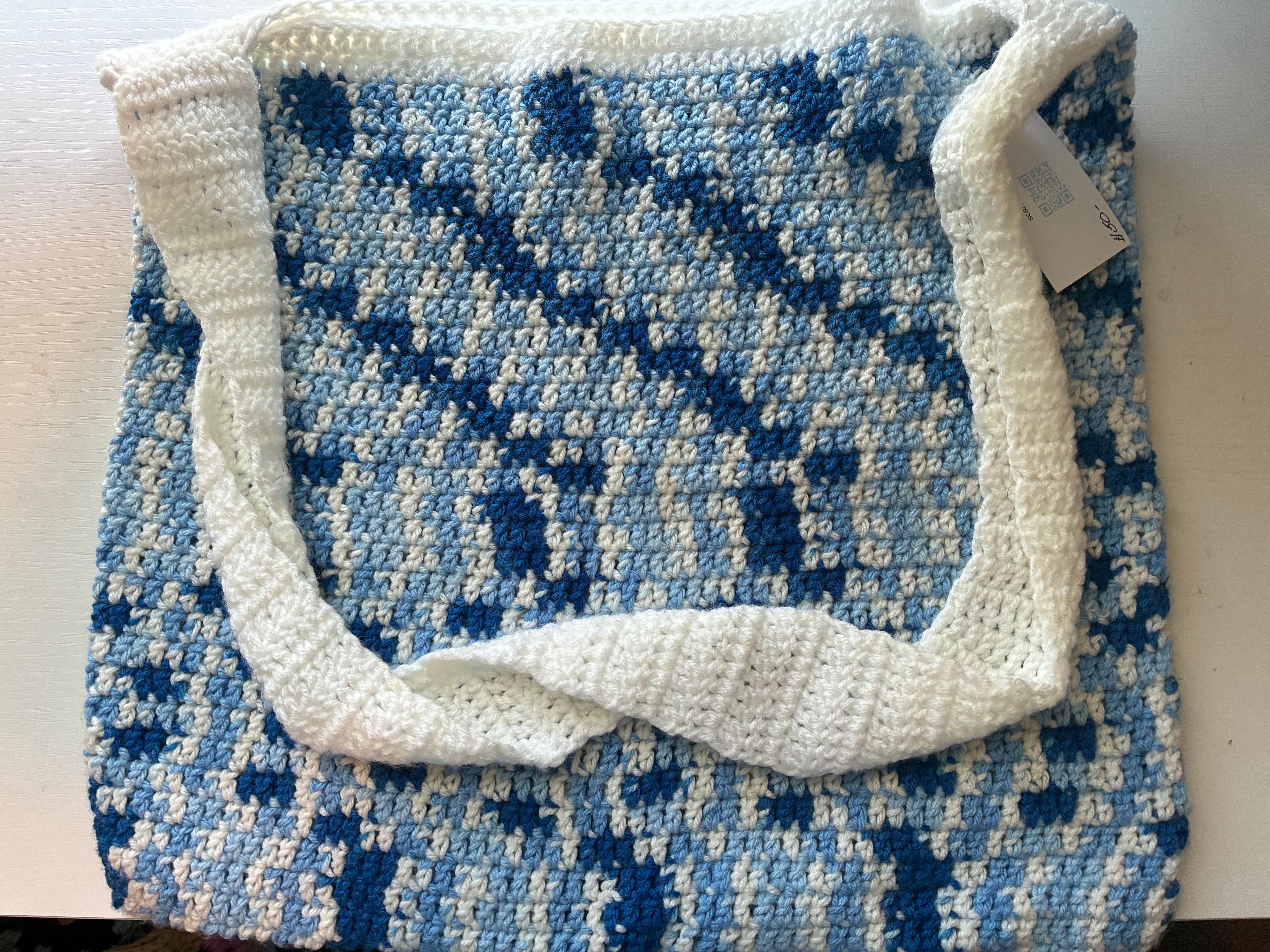 Large crochet tote bag