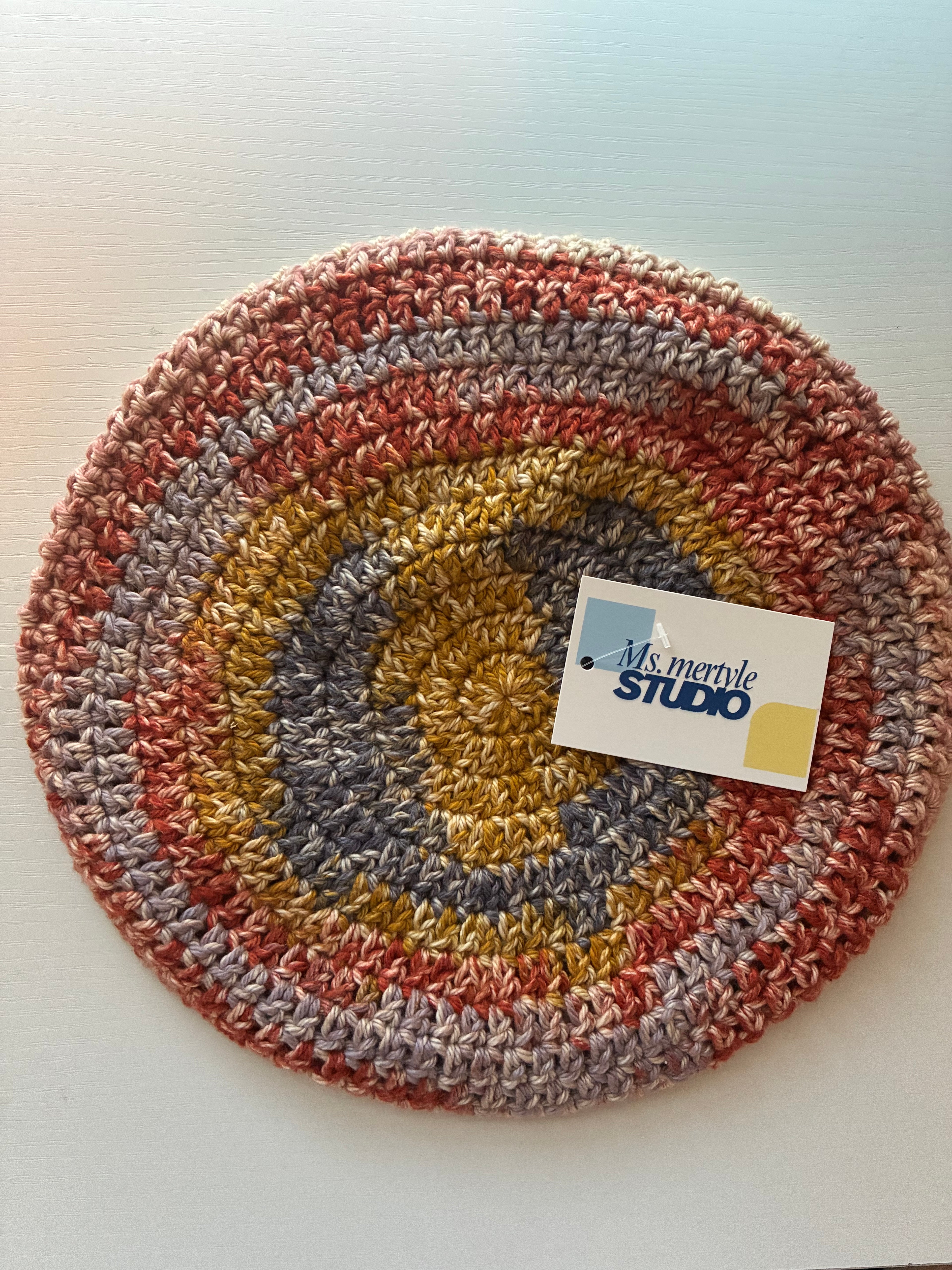 Oversized crochet tam