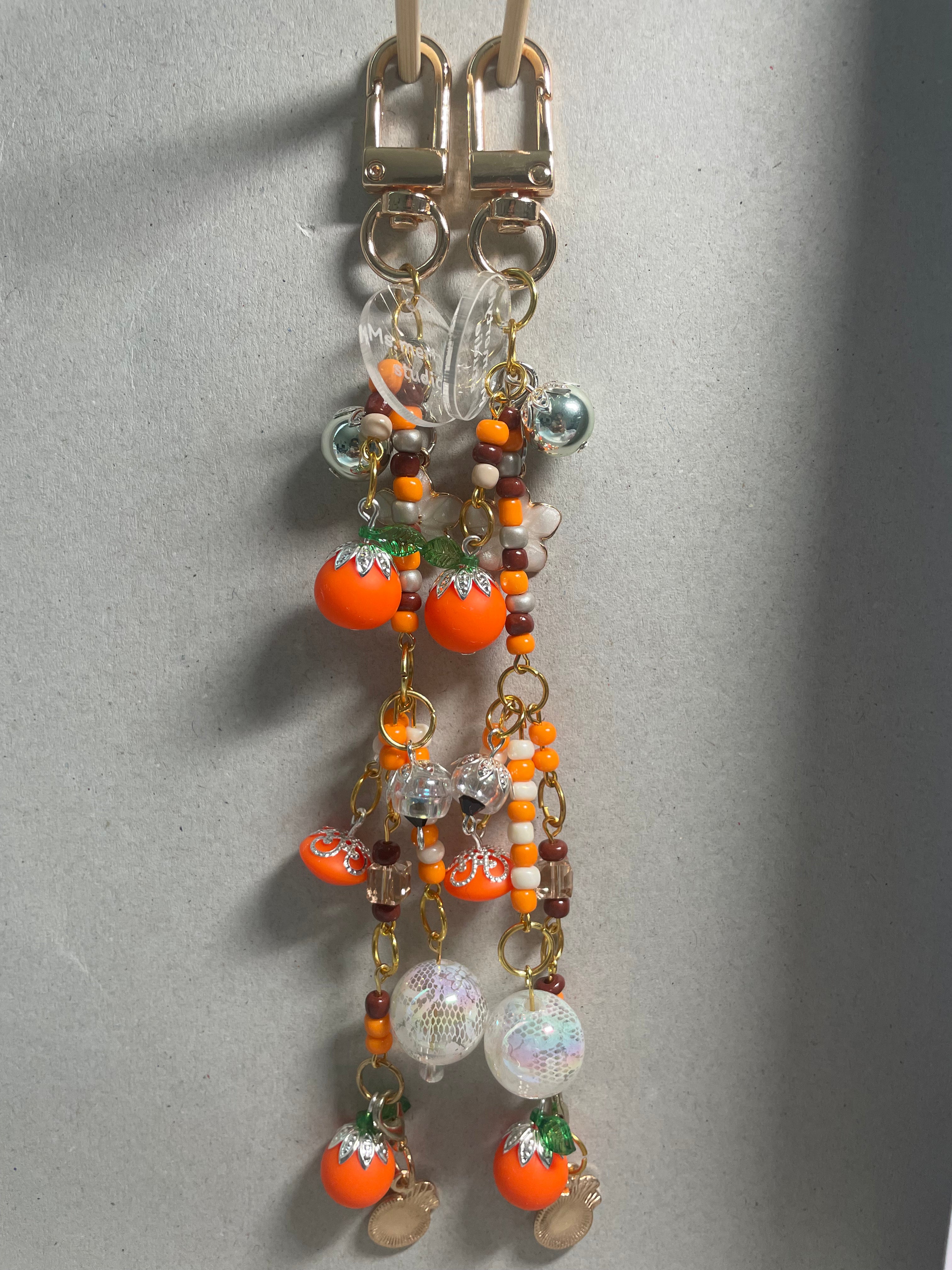 orange bag keychain