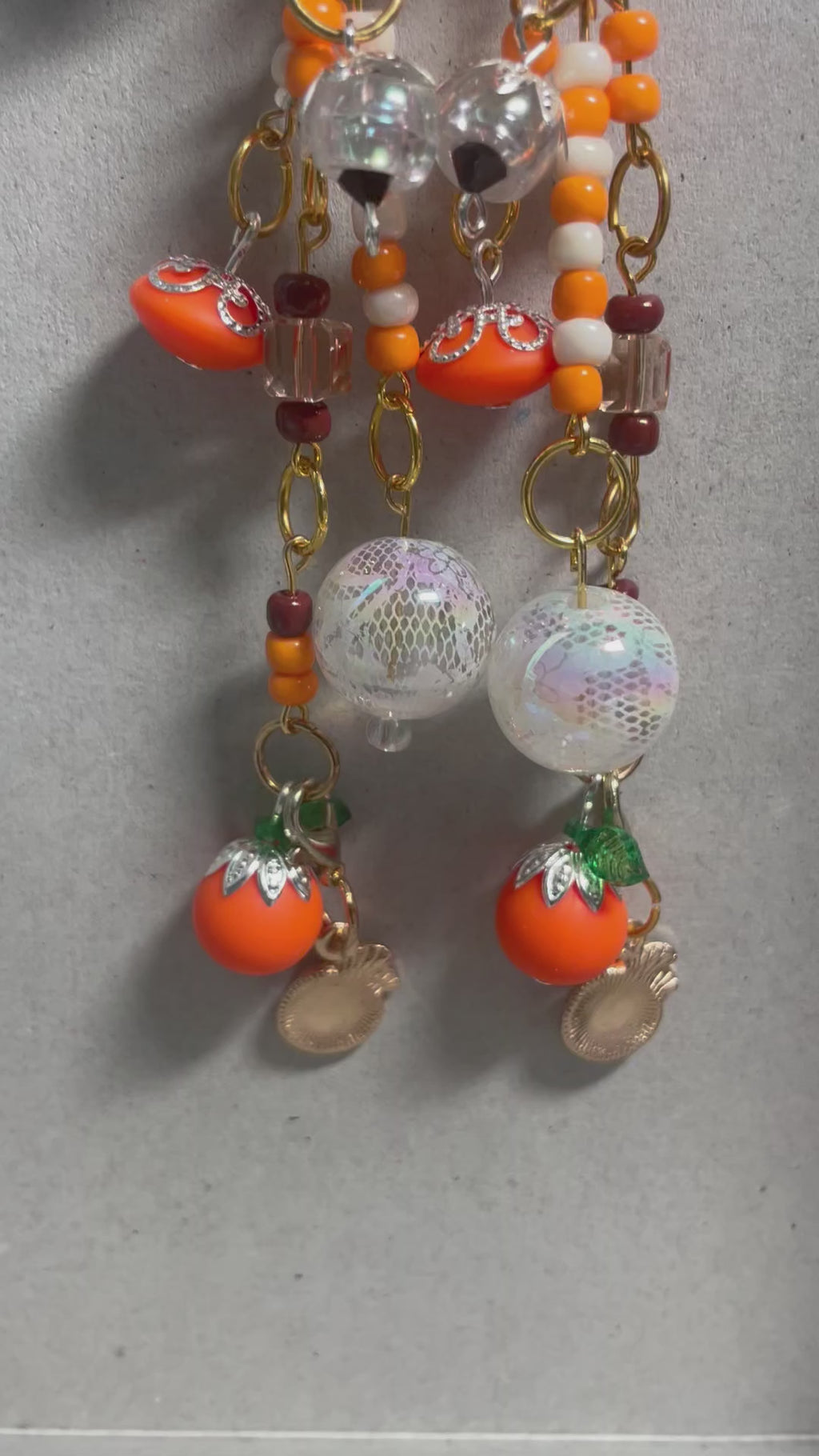 orange bag keychain
